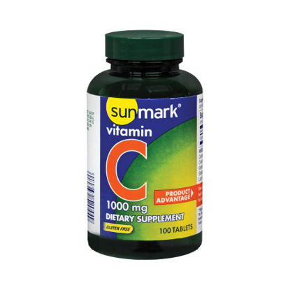 Picture of Vitamin C Supplement sunmark® Ascorbic Acid 1000 mg Strength Tablet 100 per Bottle01093990044