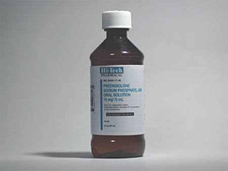 Picture of Prednisolone 15 mg / 5 mL Syrup Bottle 16 oz.50383004248