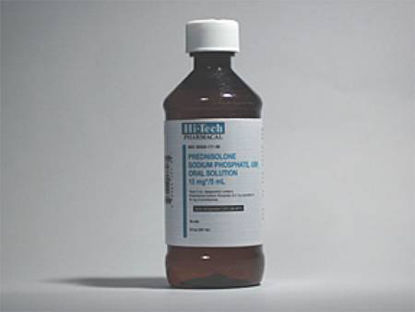 Picture of Prednisolone 15 mg / 5 mL Syrup Bottle 16 oz.50383004248