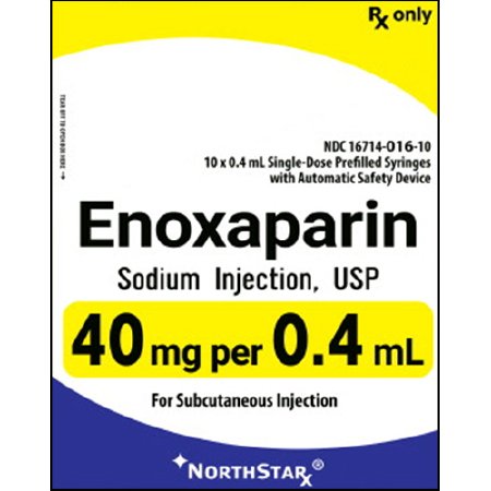 Picture of Enoxaparin Sodium, Preservative Free 40 mg / 0.4 mL Injection Prefilled Syringe 0.4 mL16714001610