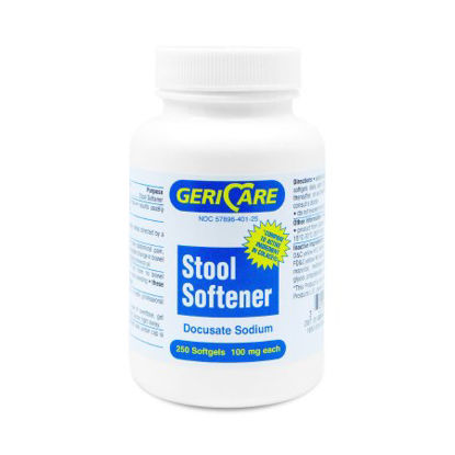Picture of Stool Softener McKesson Brand Softgel 250 per Bottle 100 mg Strength Docusate Sodium401-25-GCP