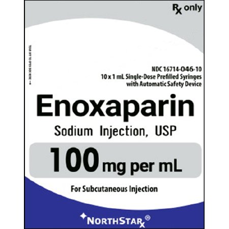 Picture of Enoxaparin Sodium, Preservative Free 100 mg / mL Injection Prefilled Syringe 1 mL16714004610