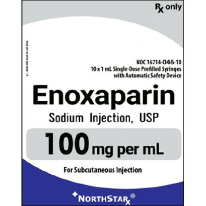 Picture of Enoxaparin Sodium, Preservative Free 100 mg / mL Injection Prefilled Syringe 1 mL16714004610