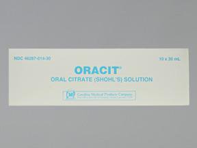 Picture of Oracit® Citric Acid / Sodium Citrate 640 mg - 490 mg Solution Bottle 30 mL46287001430