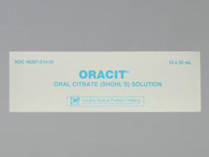 Picture of Oracit® Citric Acid / Sodium Citrate 640 mg - 490 mg Solution Bottle 30 mL46287001430