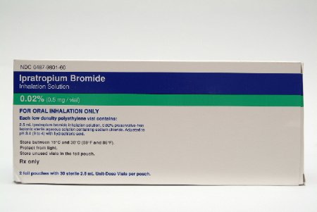 Picture of Ipratropium Bromide, Preservative Free 0.02%, 0.2 mg / mL Solution Vial 60 Vials00487980160