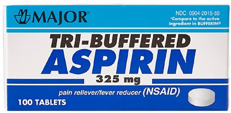 Picture of Pain Relief Major® 325 mg Strength Aspirin / Calcium Carbonate Tablet 100 per Bottle00904201559