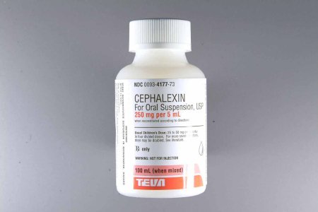 Picture of Cephalexin 250 mg / 5 mL Suspension Bottle 100 mL00093417773