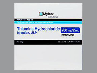 Picture of Vitamin B Complex Thiamine HCl 100 mg / mL Injection Multiple Dose Vial 2 mL67457019602