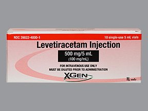 Picture of Levetiracetam 500 mg / 5 mL Injection Single Dose Vial 5 mL39822400001
