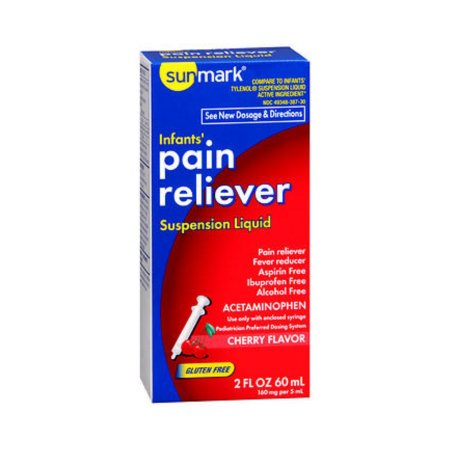 Picture of Children's Pain Relief sunmark® 160 mg / 5 mL Strength Acetaminophen Oral Suspension 2 oz.49348008130