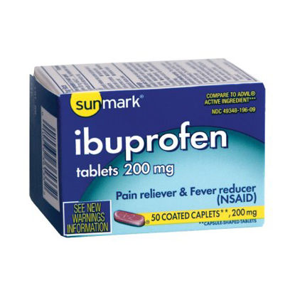 Picture of Pain Relief sunmark® 200 mg Strength Ibuprofen Caplet 50 per Bottle49348019609