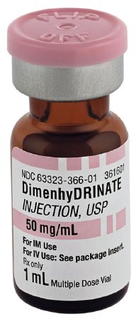 Picture of Dimenhydrinate 50 mg / mL Injection Multiple Dose Vial 1 mL63323036601