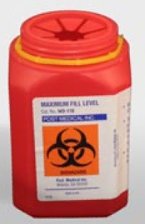 Picture of Sharps Container 1.5 Gallon Red Vertical EntryWD-150