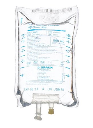 Picture of Replacement Preparation Sodium Chloride, Preservative Free 0.9% IV Solution Flexible Bag 500 mLL8001