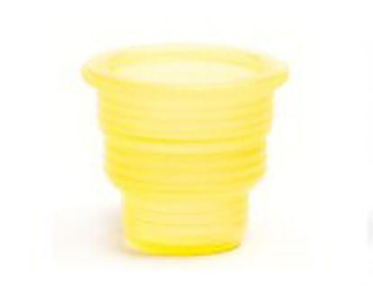Picture of Hexa-Flex™ Tube Closure Polyethylene Snap Cap Yellow For 10, 12, 13, 16 and 18 mm Blood Collection and Culture Tubes NonSterile8380
