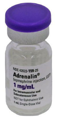 Picture of Adrenalin® Alpha and Beta Adrenergic Agonist Epinephrine 1 mg / mL (1:1000) Injection Single Use Vial 1 mL1014150