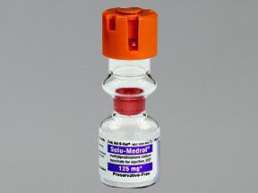 Picture of Solu-Medrol® Methylprednisolone Sodium Succinate, Preservative Free 125 mg / 2 mL Injection Single Dose Act-O-Vial* 2 mL00009004722