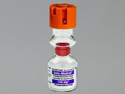 Picture of Solu-Medrol® Methylprednisolone Sodium Succinate, Preservative Free 125 mg / 2 mL Injection Single Dose Act-O-Vial* 2 mL00009004722