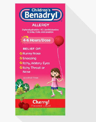 Picture of Children's Allergy Relief Children's Benadryl® 12.5 mg Strength Liquid 4 oz.30350580534046