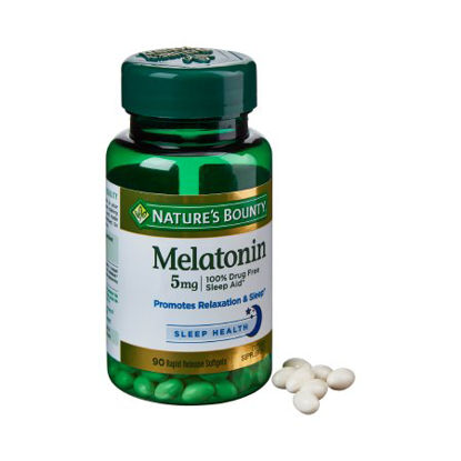 Picture of Natural Sleep Aid Nature's Bounty® 60 per Bottle Softgels 5 mg Strength07431215745