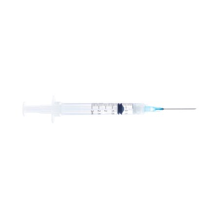 Picture of Syringe with Hypodermic Needle Sol-Care™ 3 mL 21 Gauge 1 Inch Detachable Needle Retractable Needle100075IM