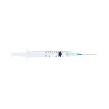 Picture of Syringe with Hypodermic Needle Sol-Care™ 3 mL 21 Gauge 1 Inch Detachable Needle Retractable Needle100075IM