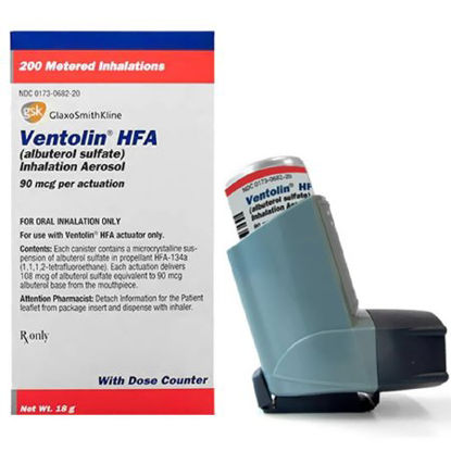 Picture of Ventolin™ HFA Albuterol Sulfate 90 mcg Aerosol Metered Dose Inhaler 200 Doses00173068220
