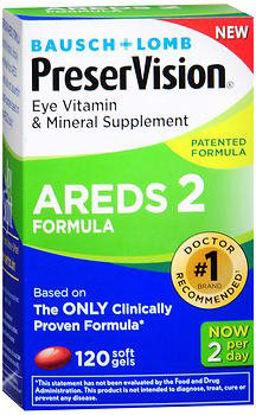 Picture of Eye Vitamin Supplement PreserVision® Areds 2 Ascorbic Acid / Vitamin E 2200 IU - 226 mg Strength Capsule 120 per Bottle24208069762