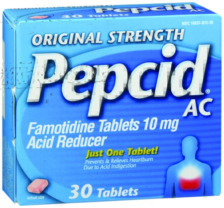 Picture of Antacid Pepcid® AC 10 mg Strength Tablet 30 per Box70716837872305