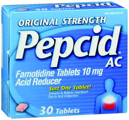 Picture of Antacid Pepcid® AC 10 mg Strength Tablet 30 per Box70716837872305