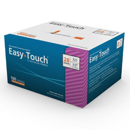 Picture of Insulin Syringe with Needle EasyTouch™ 0.5 mL 27 Gauge 1/2 Inch Attached Needle Without Safety628555