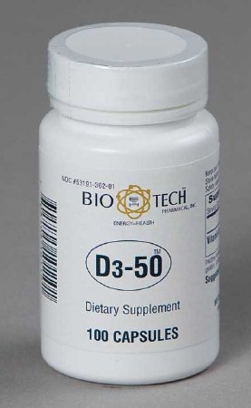 Picture of Vitamin Supplement Bio Tech™ Vitamin D3 50000 IU Strength Capsule 100 per Bottle53191036201