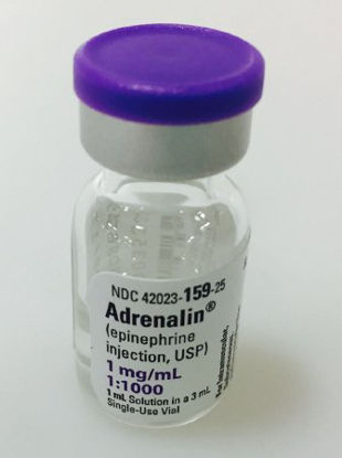 Picture of Adrenalin® Alpha and Beta Adrenergic Agonist Epinephrine 1 mg / mL (1:1000) Injection Single Use Vial 1 mL42023015925