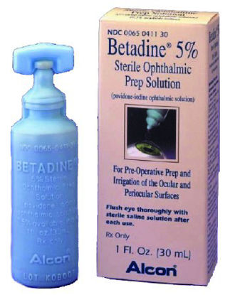 Picture of Betadine® 5% Povidone-Iodine 5% Solution Bottle 1 oz.00065041130