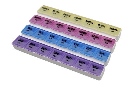 Picture of Pill Organizer Mediplanner® 7 Day 4 Dose85-0101
