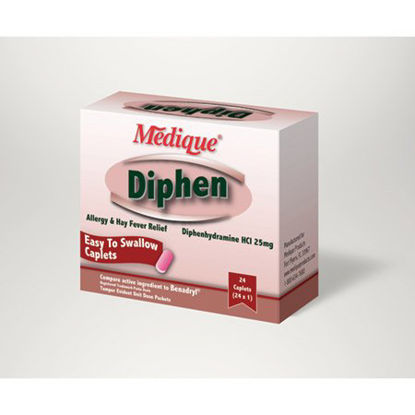 Picture of Allergy Relief Diphen 25 mg Strength Caplet 24 per Box18464