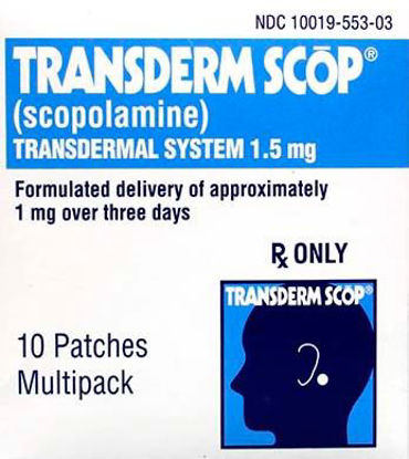 Picture of Transderm Scop® Scopolamine 1 mg / 72 Hour Patch Carton 10 Patches10019055303
