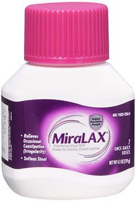 Picture of Laxative MiraLAX® Unflavored Powder 4.1 oz. 17 Gram Strength Polyethylene Glycol 335011523723402
