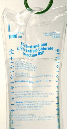 Picture of Caloric Agent Dextrose / Sodium Chloride 5% - 0.9% IV Solution Flexible Bag 1,000 mLL6100
