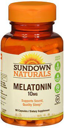 Picture of Natural Sleep Aid Sundown® Naturals 90 per Bottle Tablet 10 mg Strength03076819484