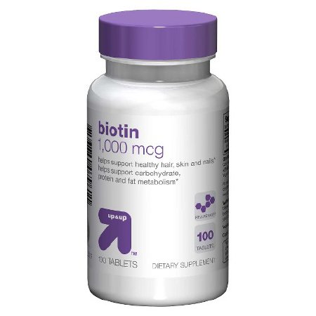 Picture of Biotin Supplement Up&Up Vitamin B7 1000 mcg Strength Tablet 100 per Bottle07663590090