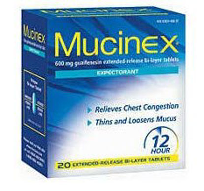 Picture of Cold and Cough Relief Mucinex® 600 mg Strength Tablet 20 per Box63824000832