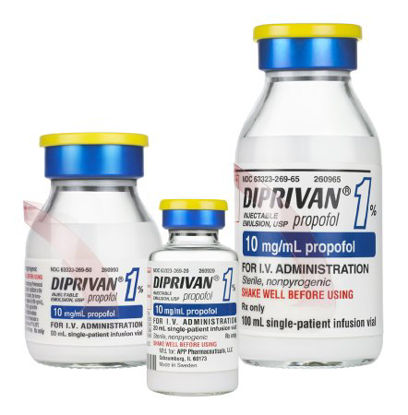 Picture of Diprivan® Propofol 1%, 10 mg / mL Injection Single Dose Vial 20 mL63323026929