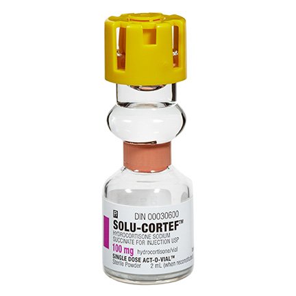 Picture of Act-O-Vial® Solu-Cortef® Hydrocortisone Sodium Succinate, Preservative Free 100 mg / 2 mL Injection Single Dose Vial 2 mL00009001103