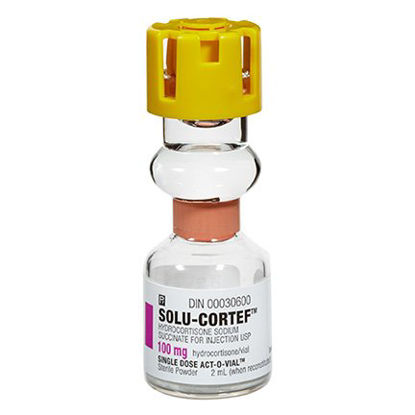 Picture of Act-O-Vial® Solu-Cortef® Hydrocortisone Sodium Succinate, Preservative Free 100 mg / 2 mL Injection Single Dose Vial 2 mL00009001103