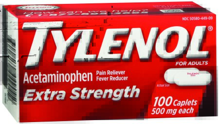 Picture of Pain Relief Tylenol® 500 mg Strength Acetaminophen Caplet 100 per Box30300450449093