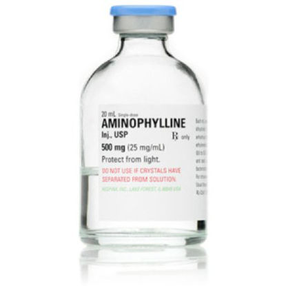 Picture of Aminophylline 25 mg / mL Injection Single Dose Vial 20 mL1015010