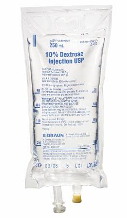 Picture of Caloric Agent Dextrose / Water 10% IV Solution Flexible Bag 250 mLL5202