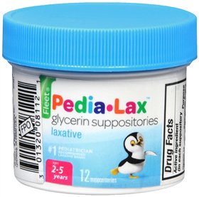 Picture of Laxative Pedia-Lax® Suppository 12 per Box 1 Gram Strength Glycerin00132008112